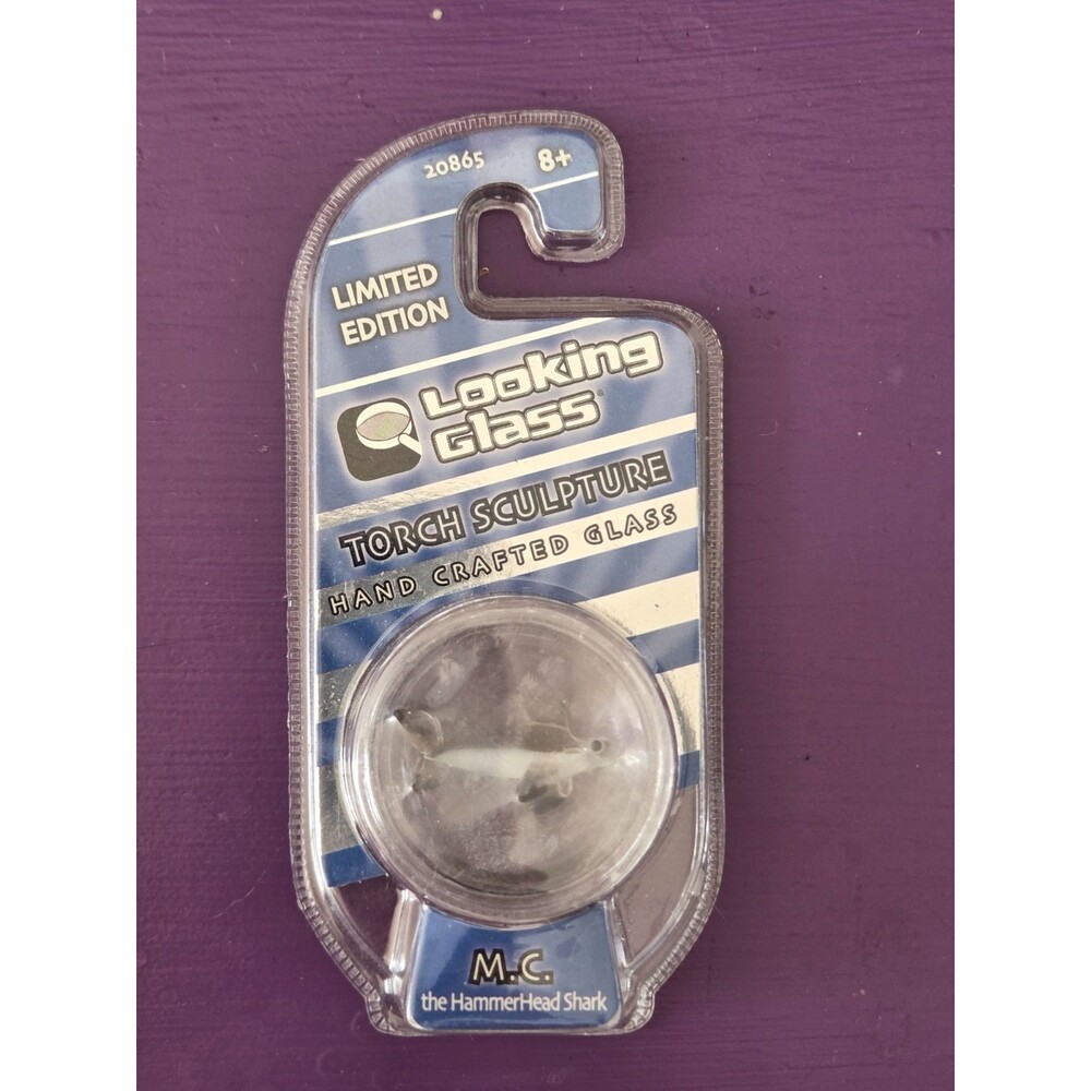 M.C. Hammerhead Shark LOOKING GLASS Mini Torch Sculpture Hand Crafted Figure NEW